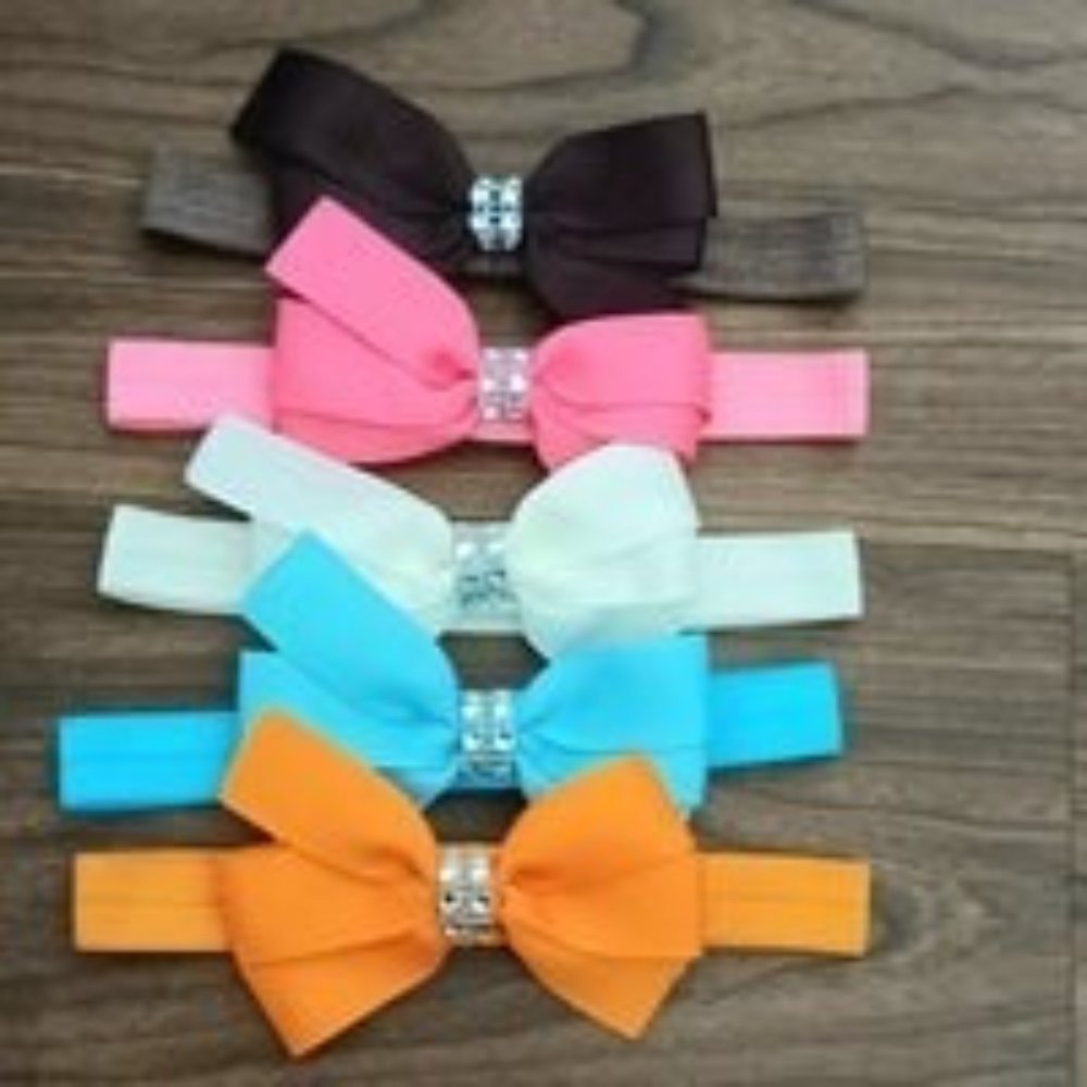 Pinwheel Bow Headbands Baby Headbands Baby Headbands With Bows 0-3MTHS